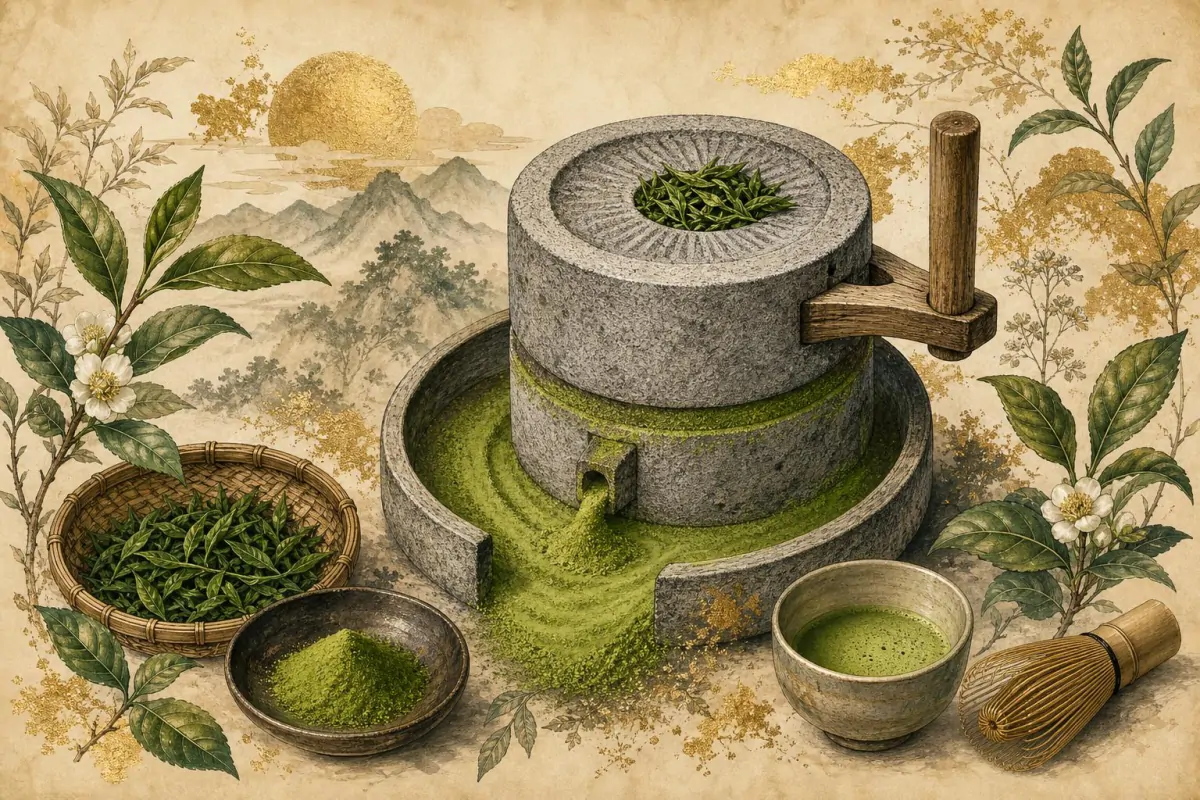 La mouture à la pierre : le secret de la finesse du matcha — Pourquoi le granit, pourquoi si lentement ?