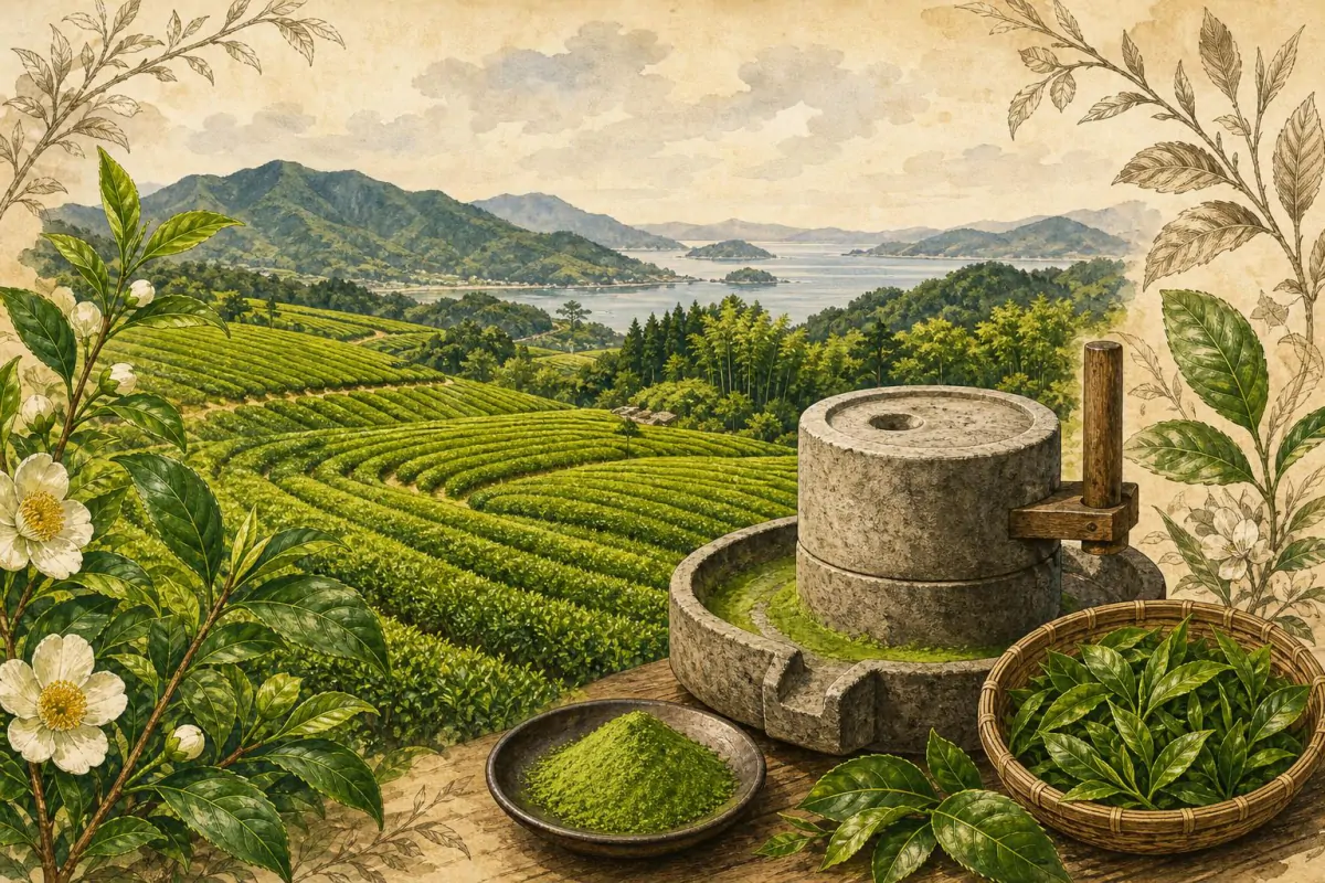 Le matcha de Nishio : un grand terroir de la préfecture d'Aichi — La mouture sur meule de pierre