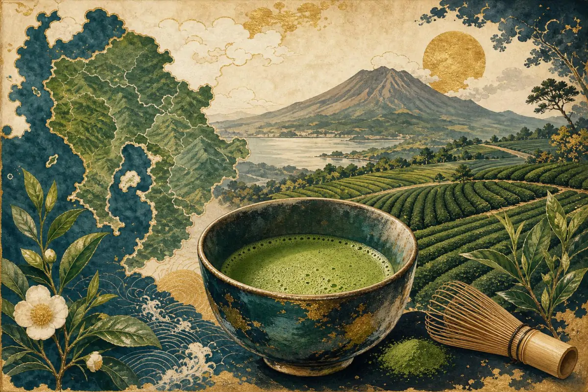 Les régions du matcha au Japon : Uji, Nishio, Kagoshima — Kagoshima : le terroir du sud