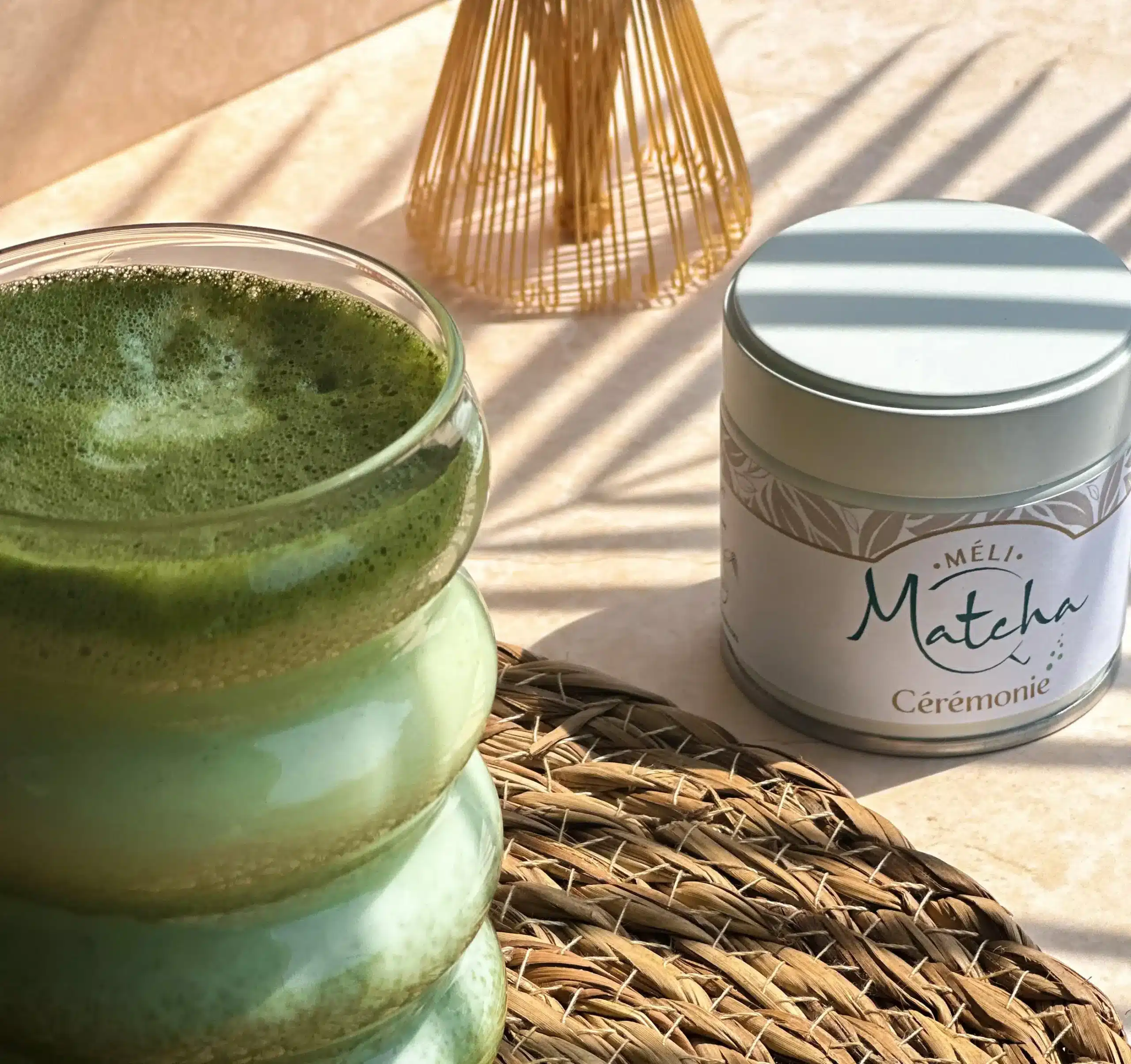 Matcha cérémonie avec verre