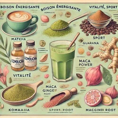 Illustration boisson énergisante naturelle