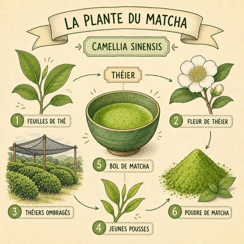 De quelle plante provient le Matcha ? Origine et fabrication du thé vert Japonais — vignette